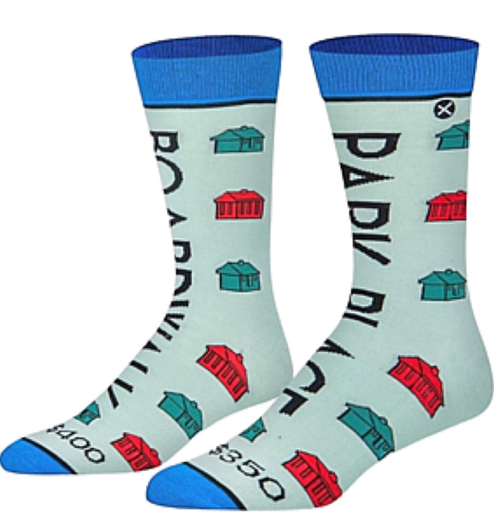 MONOPOLY Board Game Men’s BOARDWALK PARK PLACE Split Socks ODD SOX Brand