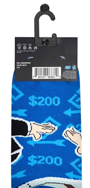 MONOPOLY Board Game Men’s Socks ADVANCE TO GO COLLECT $200 ODD SOX Brand - Novelty Socks for Less