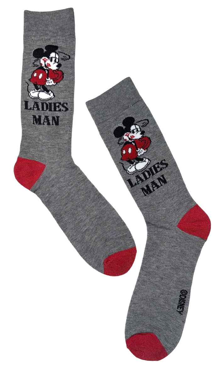 DISNEY’S MICKEY MOUSE Men's Valentine’s Day ‘LADIES MAN’ Socks