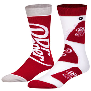 DR. PEPPER Soda Men’s Split Crew Socks ODD SOX Brand - Novelty Socks And Slippers