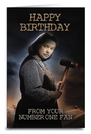 Kathy Bates Sassy Birthday Card HAPPY BIRTHDAY FROM YOUR #1 FAN - Novelty Socks And Slippers