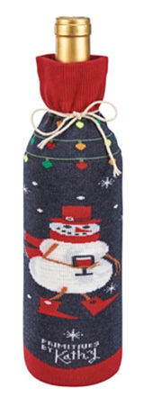 PRIMITIVES BY KATHY CHRISTMAS Alcohol Wine Bottle Sock ‘JINGLE JUICE TIME’ - Novelty Socks for Less