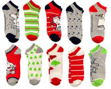 PEANUTS Ladies SNOOPY CHRISTMAS 10 Pair Of Ankle Socks BIOWORLD Brand - Novelty Socks And Slippers