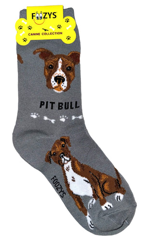 FOOZYS Ladies 2 Pair PIT BULL DOG Socks