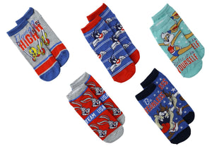 LOONEY TUNES Ladies Team USA 5 Pair Of Low Cut Socks Tweety, Lola Bunny, Taz - Novelty Socks And Slippers