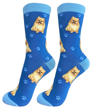 POMERANIAN Dog Unisex Socks By E&S Pets CHOOSE SOCK DADDY, HAPPY TAILS, LIFE IS BETTER - Novelty Socks for Less