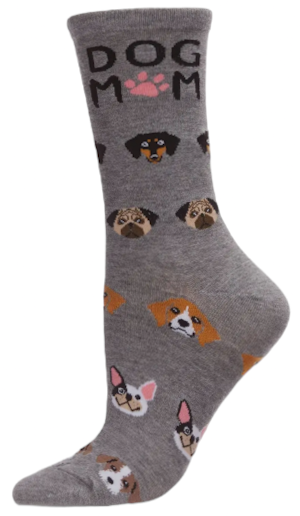 MeMoi Brand Ladies DOG MOM Socks DOGS ALL OVER - Novelty Socks And Slippers