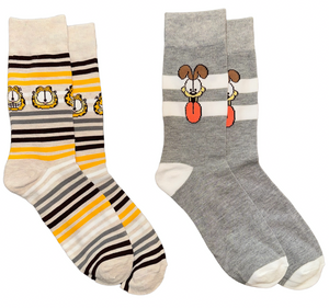 GARFIELD & ODIE Men’s 2 Pair Of Socks NICKELODEON - Novelty Socks And Slippers