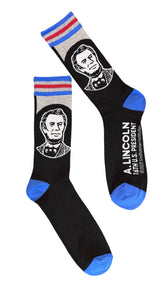 PRESIDENT ABRAHAM LINCOLN Men’s Patriotic Socks PERRI’S Socks Brand - Novelty Socks And Slippers
