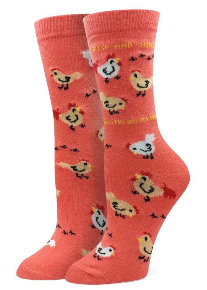 RISE & SHINE MOTHERCLUCKER Ladies Baby Chick Socks Sock Harbor Brand
