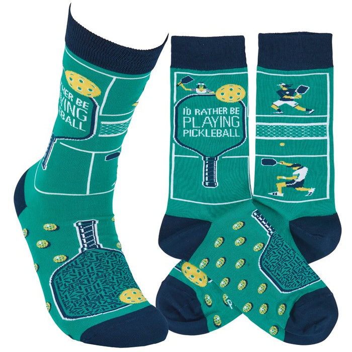PRIMITIVES BY KATHY Unisex I’D RATHER BE PLAYING PICKLEBALL’ Socks