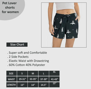 COMFIES Brand LOUNGE PJ SHORTS Ladies SIBERIAN HUSKY By E&S PETS - Novelty Socks And Slippers