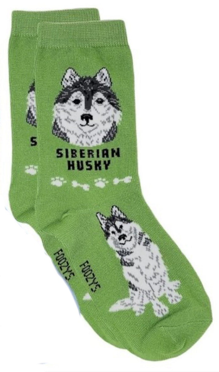 FOOZYS Brand Ladies SIBERIAN HUSKY Dog Socks