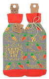 PRIMITIVES BY KATHY CHRISTMAS ALCOHOL WINE BOTTLE ‘LET’S GET LIT’ - Novelty Socks for Less