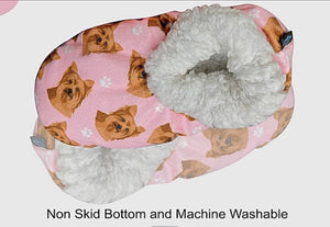 COMFIES BRAND Ladies YORKIE Dog Non-Skid Slippers - Novelty Socks for Less