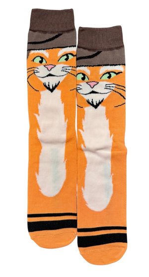 SHREK The Movie Men’s PUSS IN BOOTS Socks - Novelty Socks And Slippers