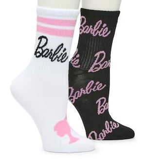 BARBIE DOLL Ladies 2 Pair Of Socks - Novelty Socks And Slippers