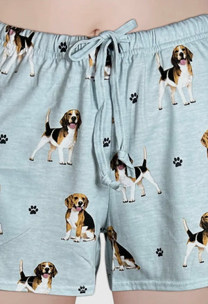 COMFIES LOUNGE PJ SHORTS Ladies BEAGLE DOG By E&S PETS