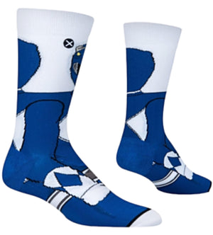 POWER RANGERS Men’s BLUE RANGER 360 Socks ODD SOX Brand - Novelty Socks for Less