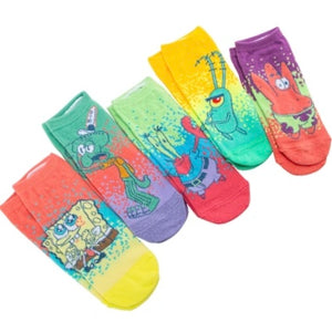 SPONGEBOB SQUAREPANTS Ladies 5 Pair Of Low Cut Socks Squidward, Plankton - Novelty Socks And Slippers