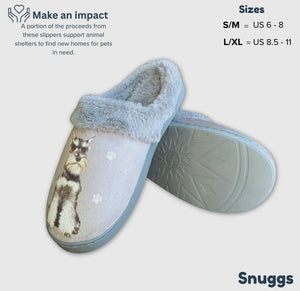 SNUGGS Memory Foam SCHNAUZER Dog Non Slip Slippers By E&S Pets (Choose Size)