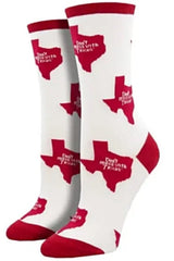 SOCKSMITH Brand Ladies ‘DON’T MESS WITH TEXAS’ Socks - Novelty Socks for Less