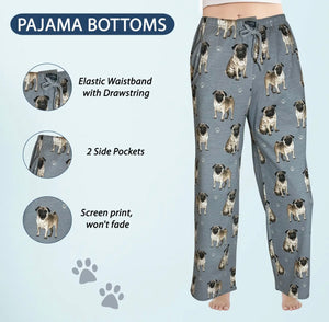 COMFIES UNISEX PUG DOG PAJAMA BOTTOMS E&S PETS (CHOOSE SIZE)