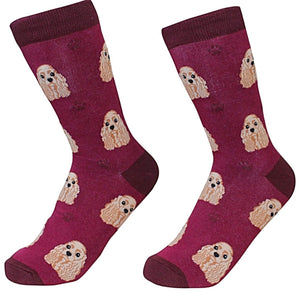 COCKER SPANIEL Dog Unisex Socks By E&S Pets - Novelty Socks for Less