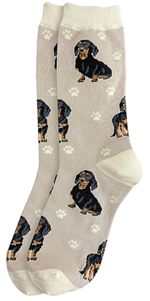BLACK DACHSHUND Dog Unisex Socks By E&S Pets CHOOSE SOCK DADDY, HAPPY TAILS, LIFE IS BETTER - Novelty Socks for Less
