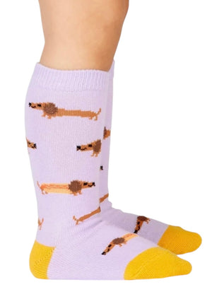 SOCK IT TO ME BRAND TODDLER GIRLS DACHSHUND KNEE HIGH NON SLIP GRIP SOCKS