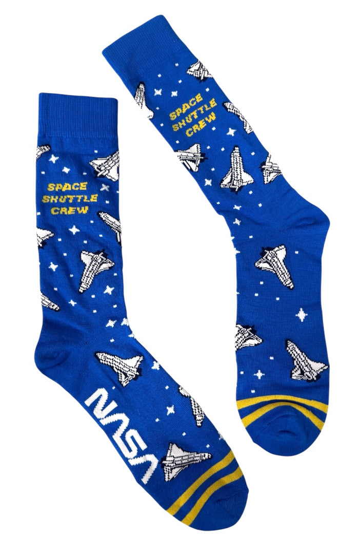 NASA Men’s ‘SPACE SHUTTLE CREW’ Socks SPACE SHUTTLES ALL OVER