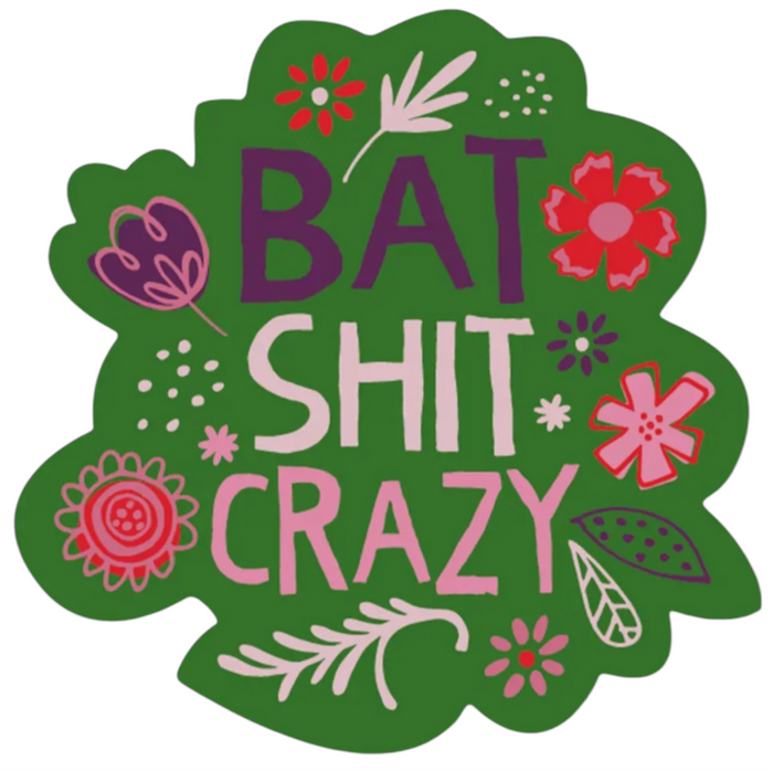 FUNATIC Brand BAT SHIT CRAZY Vinyl Sticker