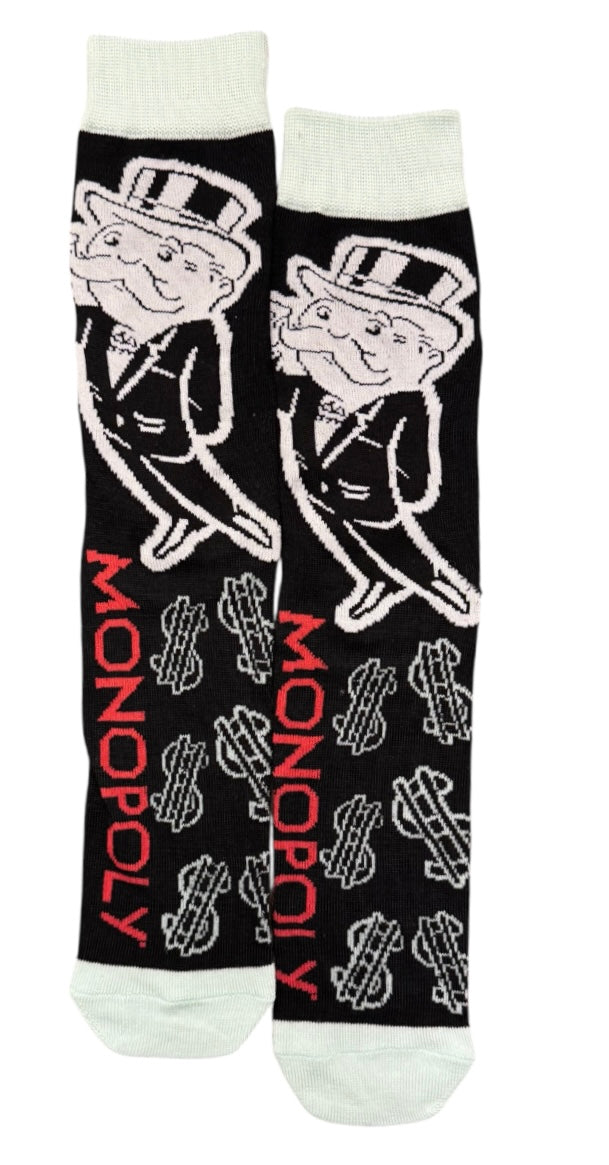 MONOPOLY Men’s RICH UNCLE PENNYBAGS Socks With Dollar Signs