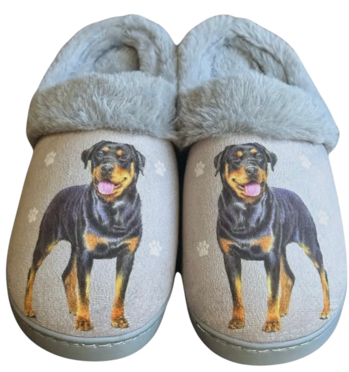 SNUGGS Memory Foam ROTTWEILER Dog Non Slip Slippers By E&S Pets (Choose Size)