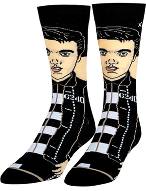 ELVIS PRESLEY MEN’S JAILHOUSE ROCK SOCKS ODD SOX BRAND - Novelty Socks for Less