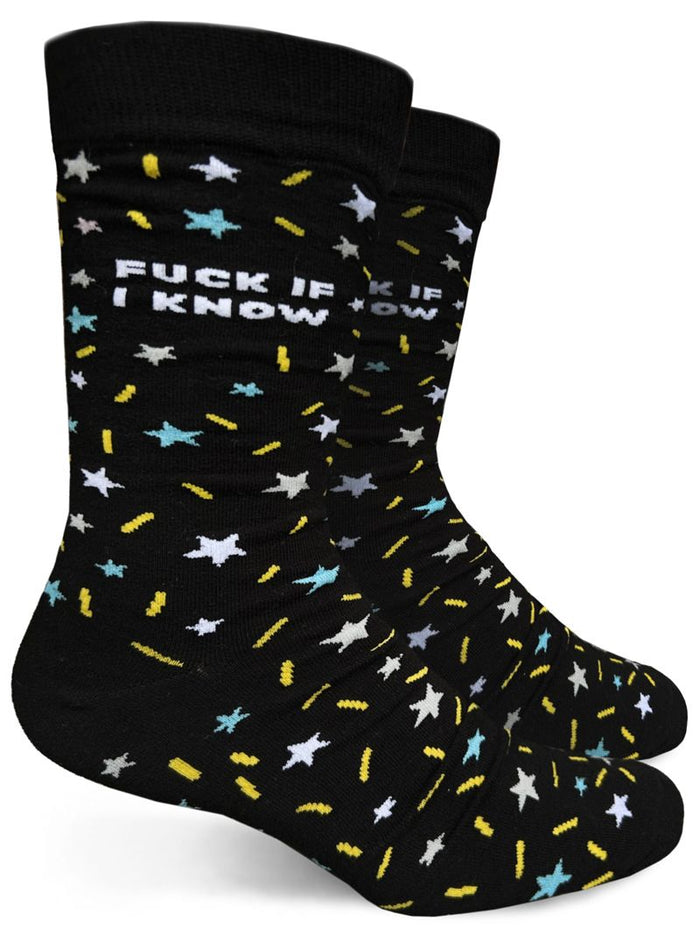 GROOVY THINGS CO. Brand Men’s ’FUCK IF I KNOW’ Socks