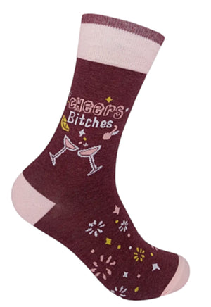 FUNATIC Brand Unisex CHEERS BITCHES Socks - Novelty Socks for Less