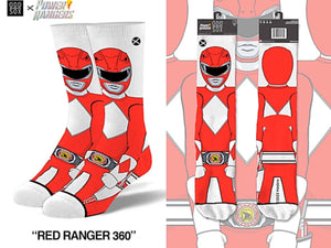 POWER RANGERS Men’s RED RANGER 360 Socks ODD SOX Brand - Novelty Socks for Less