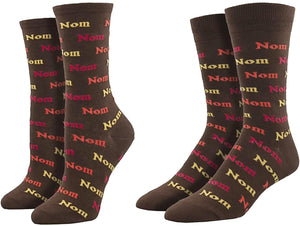 SOCKSMITH Brand NOM NOM Socks CHOOSE MEN Or WOMEN - Novelty Socks for Less