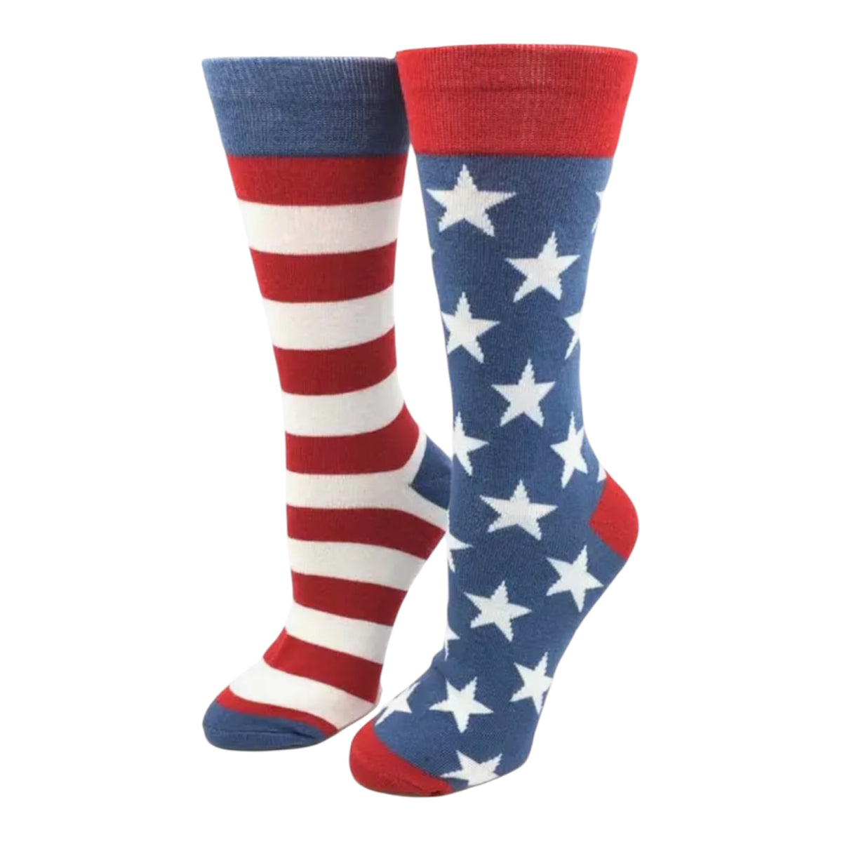 VINTAGE USA AMERICAN FLAG Ladies Patriotic Socks Sock Harbor Brand - Novelty Socks And Slippers