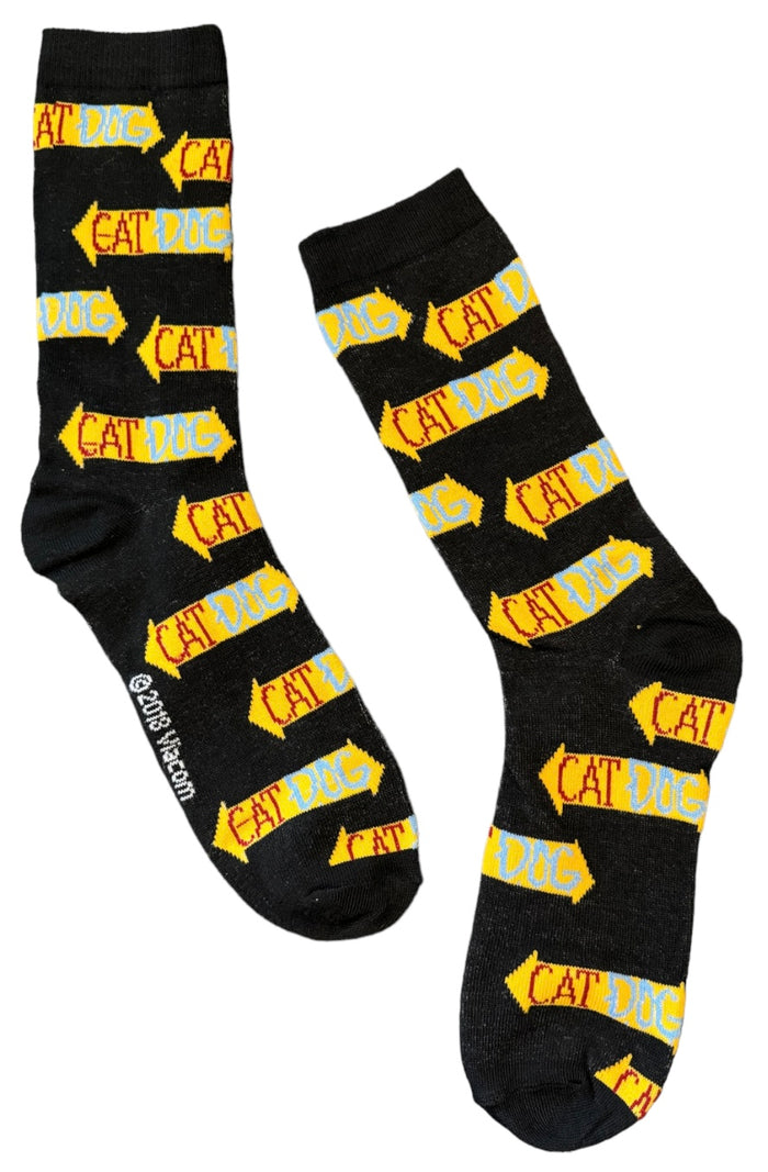 CATDOG Men’s Socks Nickelodeon CATDOG Logo All Over