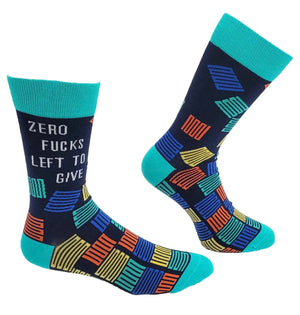 ZERO FUCKS LEFT TO GIVE Men’s Socks FABDAZ Brand - Novelty Socks And Slippers