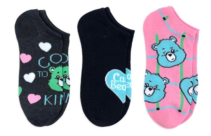 CARE BEARS Ladies 3 Pair Of No Show Socks ‘COOL TO BE KIND’