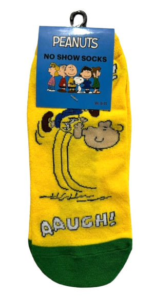 PEANUTS Ladies 1 Pair Of No Show Socks (CHOOSE PATTERN) - Novelty Socks And Slippers