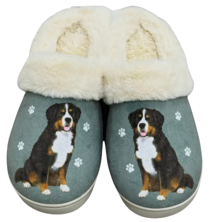 SNUGGS Memory Foam BERNESE MOUNTAIN Dog Non Slip Slippers By E&S Pets (Choose Size)