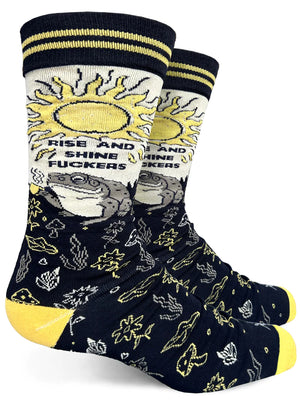 GROOVY THINGS Brand Men’s RISE & SHINE FUCKERS Socks - Novelty Socks And Slippers