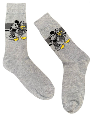 DISNEY MICKEY MOUSE & DONALD DUCK Men's Socks (Choose Color) - Novelty Socks And Slippers