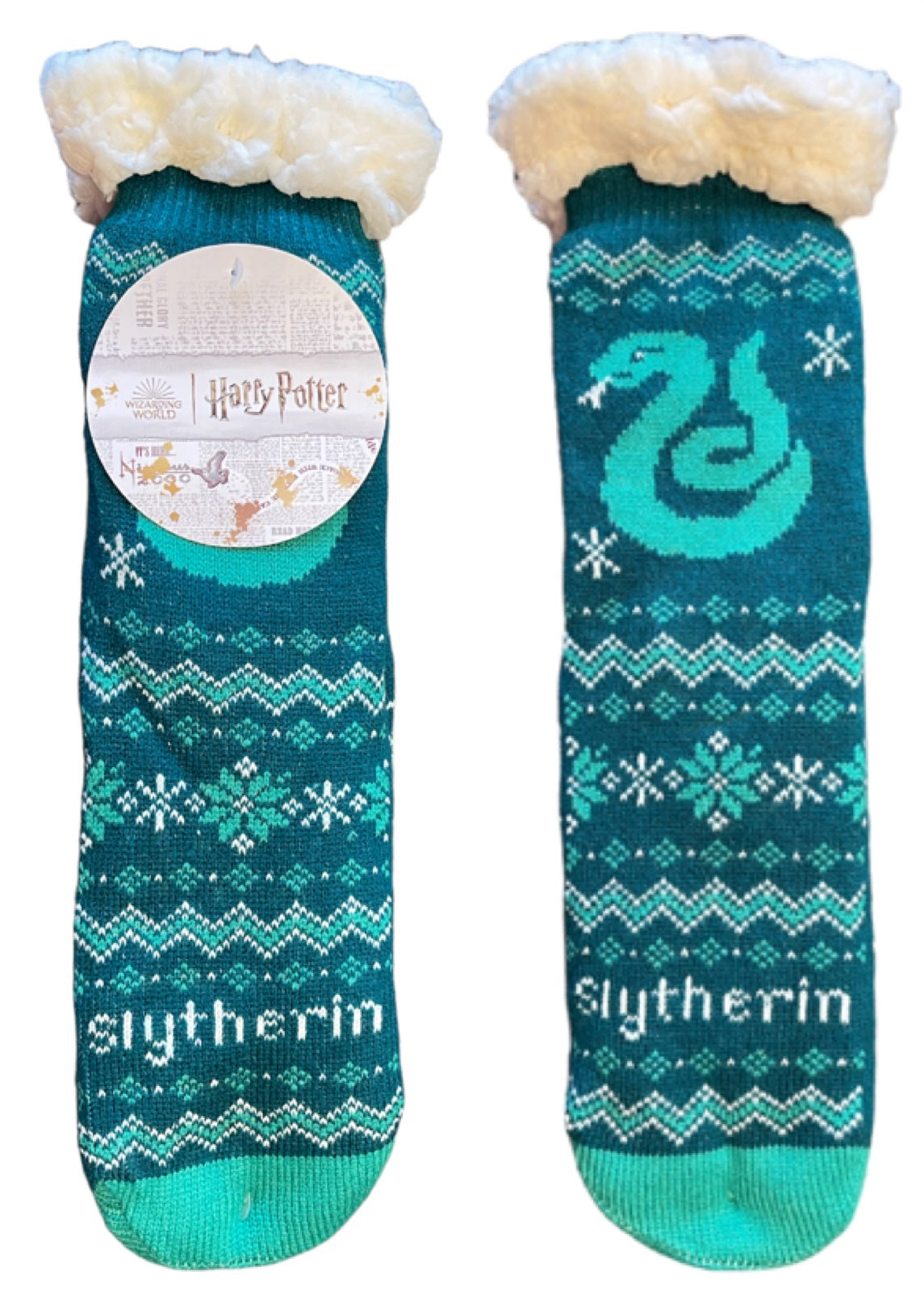 WINTER Ladies Sherpa Lined Gripper Bottom Slipper Socks (CHOOSE
