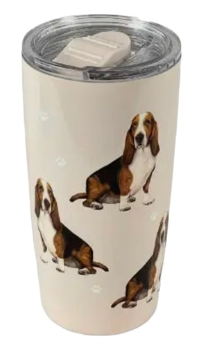 BASSET HOUND Dog Serengeti Stainless Steel Ultimate 20 Oz. Hot & Cold Tumbler - Novelty Socks And Slippers