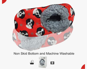 COMFIES BRAND LADIES SHIH TZU (BLACK & WHITE) NON-SKID SLIPPERS